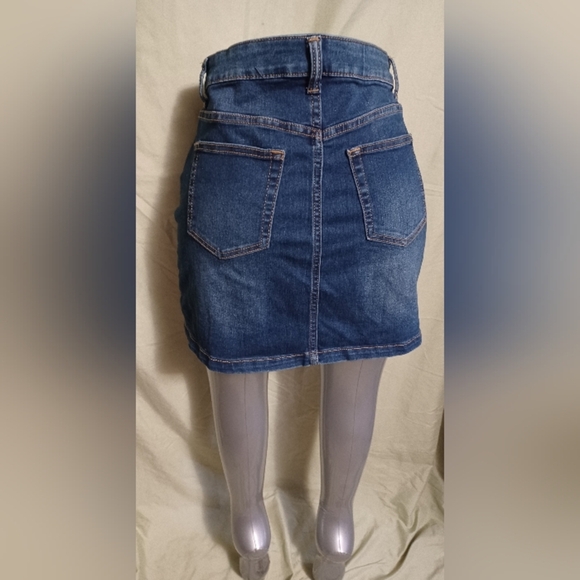 A NOBO Blue Button-Front Mini Skirt - Picture 4 of 6